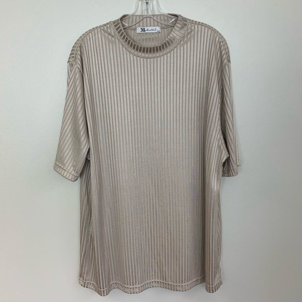 Men’s vintage short sleeve silver shirt